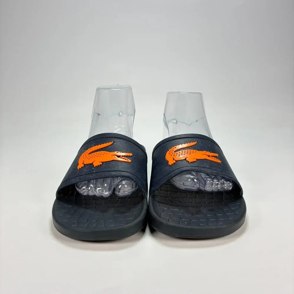 Lacoste Serve 1.0 Navy Orange Casual Fraisier Comfort Slide Sandals Men's Size 8